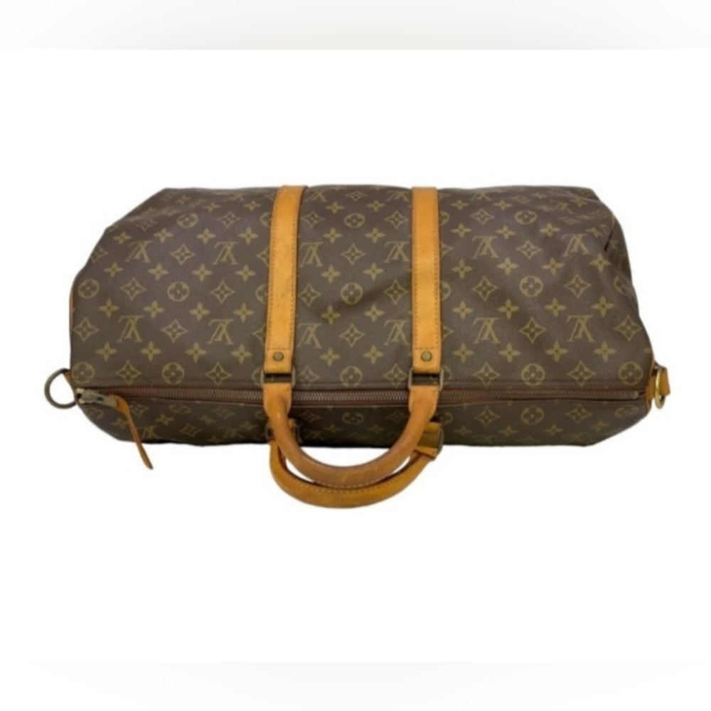 Louis Vuitton Travel Bag Keepall Bandouliere 50 Brown Monogram - Picture 2 of 13